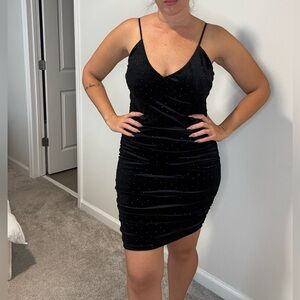 Forever 21 Black Mini Dress with Spaghetti Straps